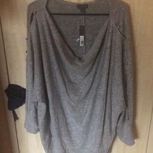 A Grey feathered top never worn